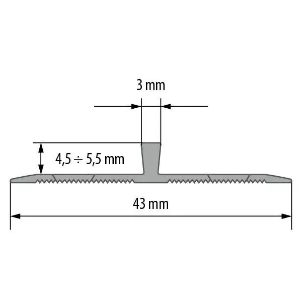 T Shape 0.9m Aluminium Door Bars Threshold Trim for LVT Floor