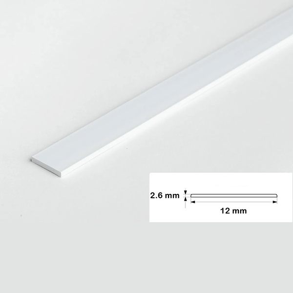 1 Metre PVC Durable Flat Bar Door Strips in Multiple Sizes