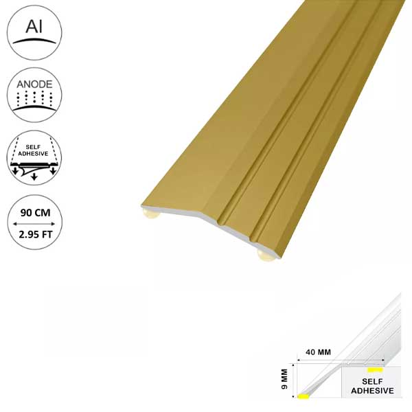 Aluminium Self Adhesive Door Floor Trim For Different Surface Levels 