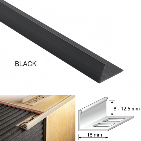 18mm PVC Straight Edge L Shaped Tile Trim