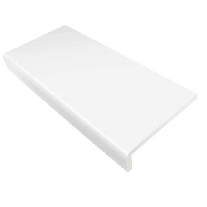 1m Long Internal Plastic PVC Window Sill Bullnose Capping Board Cover 