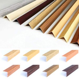 1m Plastic PVC Corner Angle Trim Wall Corner Guard Edge Protector Wood Effect