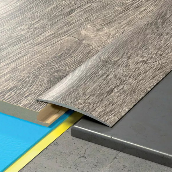 Self-Adhesive Aluminium Wood Effect Door Edging Floor Trim Threshold - 1m Long