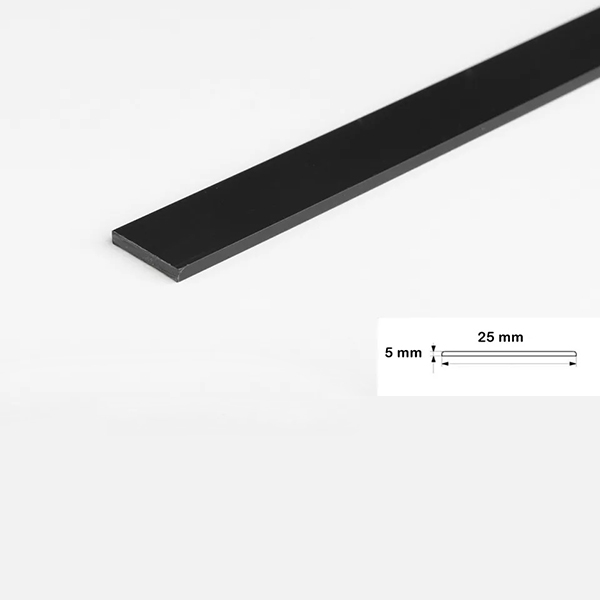 Durable PVC Flat Bar Trim Architrave Cover - 2.5 Meter Long