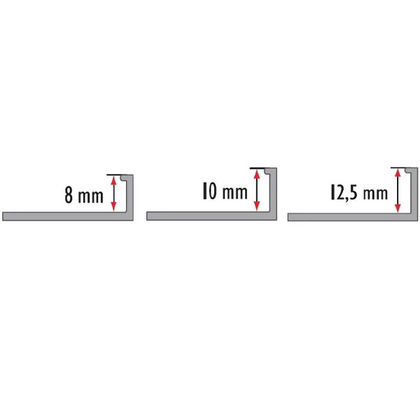 2.5m Aluminium Straight Edge L-Shape Tile Trim