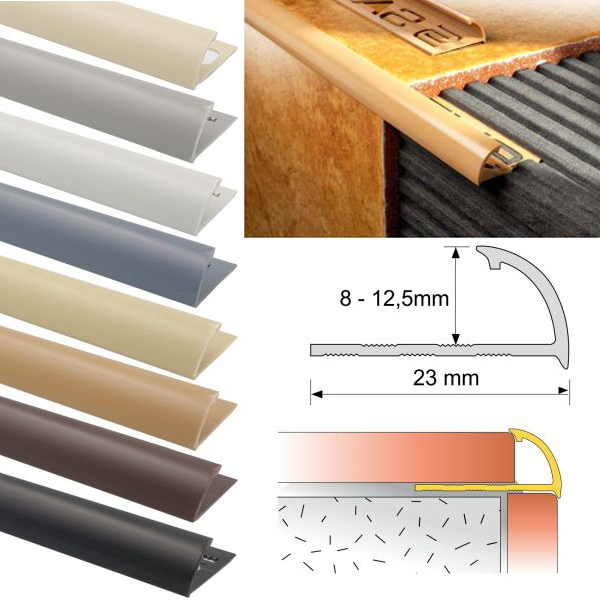 23mm Round Edge PVC Tile Trims Quadrant Tile