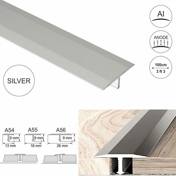 26mm Anodised Aluminium Threshold Trim T Bar Transition Trim For Tiles