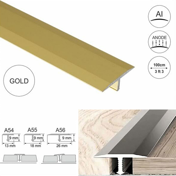 26mm Anodised Aluminium Threshold Trim T Bar Transition Trim For Tiles