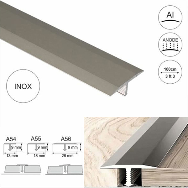 26mm Anodised Aluminium Threshold Trim T Bar Transition Trim For Tiles