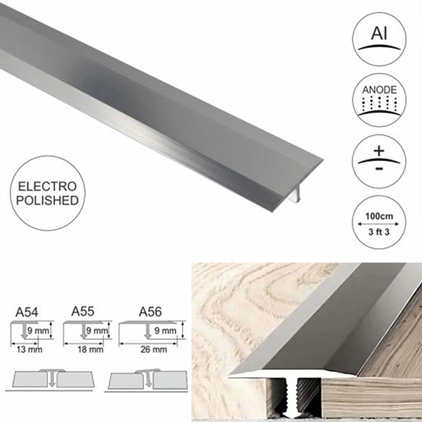 26mm Anodised Aluminium Threshold Trim T Bar Transition Trim For Tiles