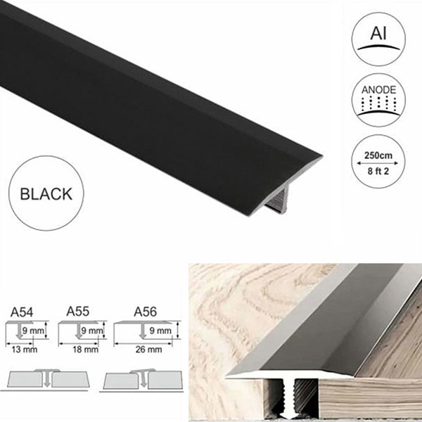 26mm Anodised Aluminium Threshold Trim T Bar Transition Trim For Tiles