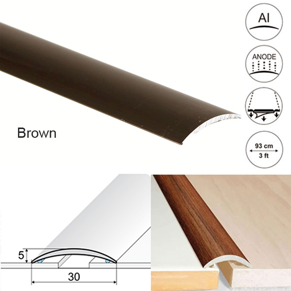 30mm Wide Anodised Aluminium Self Adhesive Door Threshold  floor trim