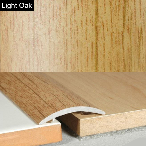 30mm Wood Effect Aluminium Floor Edging Bar Strip Trim Threshold Self Adhesive