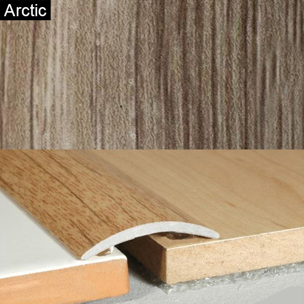 30mm Wood Effect Aluminium Floor Edging Bar Strip Trim Threshold Self Adhesive