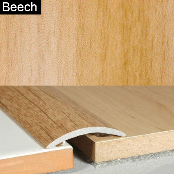 30mm Wood Effect Aluminium Floor Edging Bar Strip Trim Threshold Self Adhesive