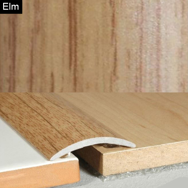 30mm Wood Effect Aluminium Floor Edging Bar Strip Trim Threshold Self Adhesive