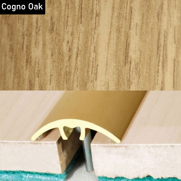 32mm Aluminium Wood Effect Door Threshold for Connecting Wooden, Laminate, Carpet, Vinly Floors