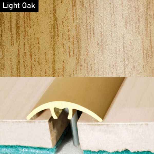 32mm Aluminium Wood Effect Door Threshold for Connecting Wooden, Laminate, Carpet, Vinly Floors