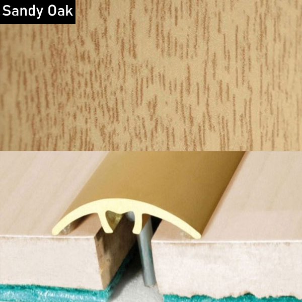 32mm Aluminium Wood Effect Door Threshold for Connecting Wooden, Laminate, Carpet, Vinly Floors