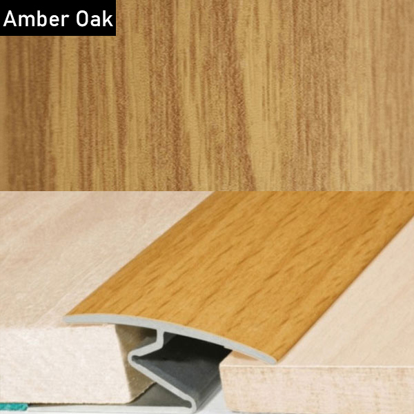 32mm Aluminium Wood Effect Door Thresholds For Vinyl, Carpet, Laminate, Wooden Floors