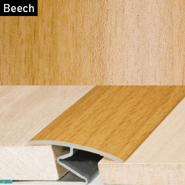 32mm Aluminium Wood Effect Door Thresholds For Vinyl, Carpet, Laminate, Wooden Floors