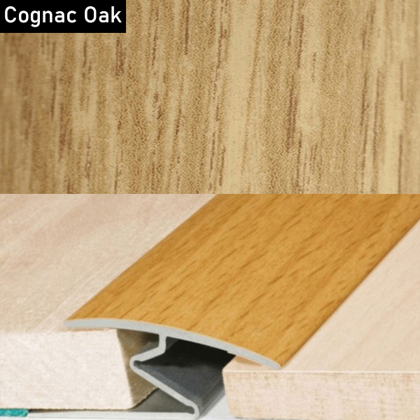 32mm Aluminium Wood Effect Door Thresholds For Vinyl, Carpet, Laminate, Wooden Floors