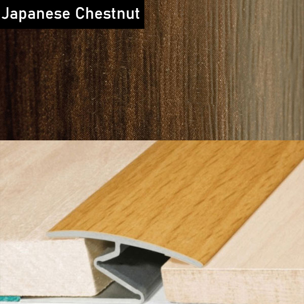 32mm Aluminium Wood Effect Door Thresholds For Vinyl, Carpet, Laminate, Wooden Floors