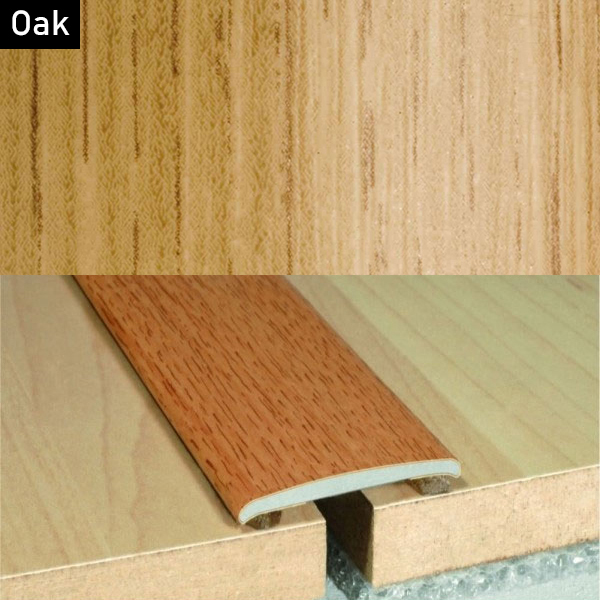 35mm Flat Aluminium Wood Effect Door Threasholds Self Adhesive