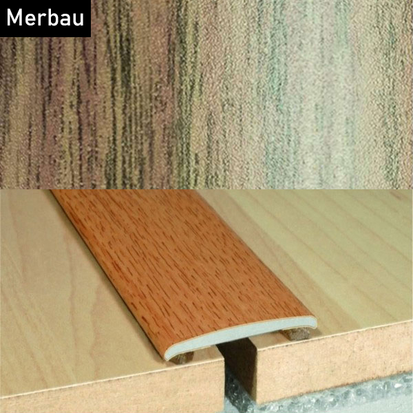 35mm Flat Aluminium Wood Effect Door Threasholds Self Adhesive