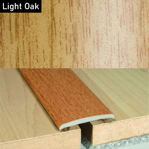 35mm Flat Aluminium Wood Effect Door Threasholds Self Adhesive