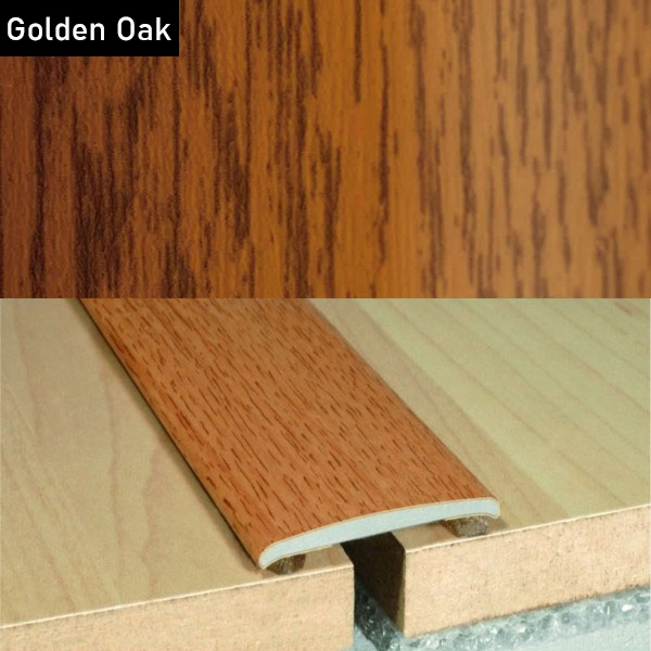 35mm Flat Aluminium Wood Effect Door Threasholds Self Adhesive