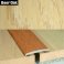 35mm Flat Aluminium Wood Effect Door Threasholds Self Adhesive