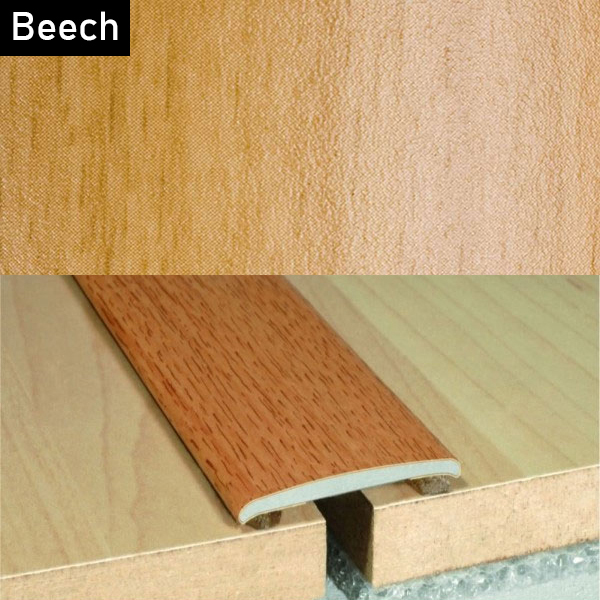 35mm Flat Aluminium Wood Effect Door Threasholds Self Adhesive