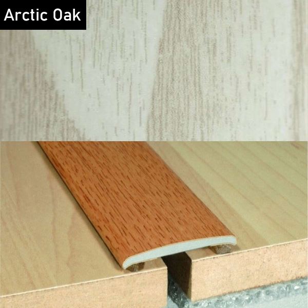 35mm Flat Aluminium Wood Effect Door Threasholds Self Adhesive