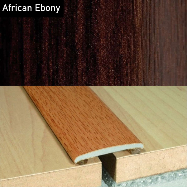 35mm Flat Aluminium Wood Effect Door Threasholds Self Adhesive