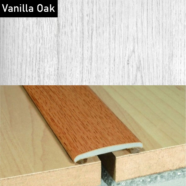 35mm Flat Aluminium Wood Effect Door Threasholds Self Adhesive