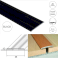 35mm Wide Flat Aluminium Door Thresholds Self Adhesive, Floor Trim