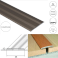 35mm Wide Flat Aluminium Door Thresholds Self Adhesive, Floor Trim