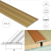 35mm Wide Flat Aluminium Door Thresholds Self Adhesive, Floor Trim