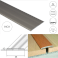 35mm Wide Flat Aluminium Door Thresholds Self Adhesive, Floor Trim