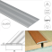 35mm Wide Flat Aluminium Door Thresholds Self Adhesive, Floor Trim