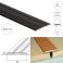 35mm Wide Flat Aluminium Door Thresholds Self Adhesive, Floor Trim