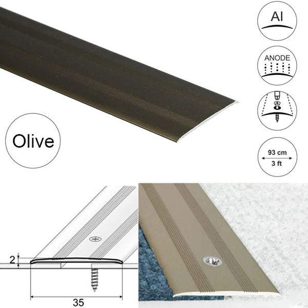 35mm Wide Heavy Duty Aluminum Door Threshold For Carpet Floor