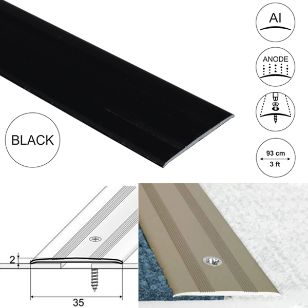 35mm Wide Heavy Duty Aluminum Door Threshold For Carpet Floor