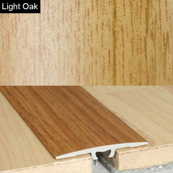 36mm wide Aluminium Wood Effect Door Floor Bar Edge Trim Threshold