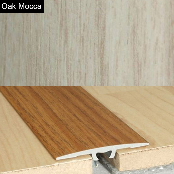 36mm wide Aluminium Wood Effect Door Floor Bar Edge Trim Threshold