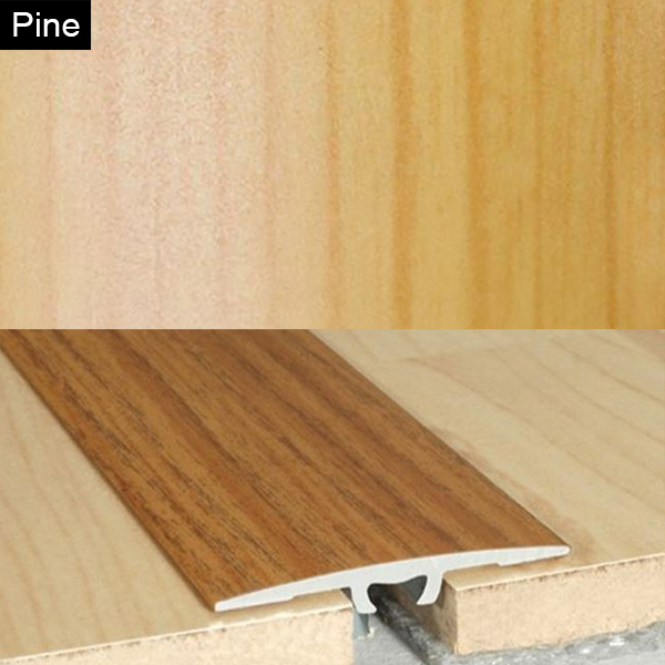 36mm wide Aluminium Wood Effect Door Floor Bar Edge Trim Threshold