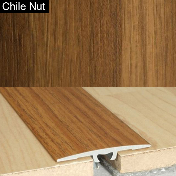 36mm wide Aluminium Wood Effect Door Floor Bar Edge Trim Threshold