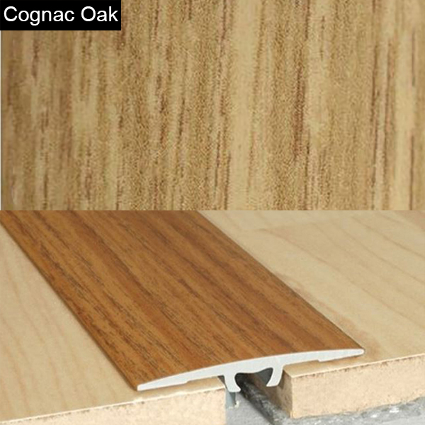 36mm wide Aluminium Wood Effect Door Floor Bar Edge Trim Threshold