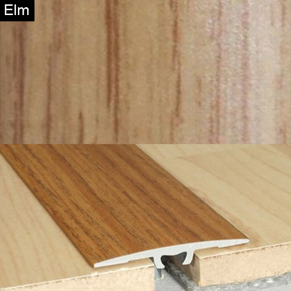 36mm wide Aluminium Wood Effect Door Floor Bar Edge Trim Threshold